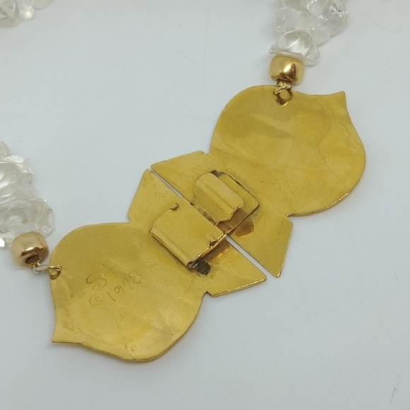 * vintage 1978 Carlton Ridge signed Sutton Hoo stone buckle front necklace - Picture 3 of 7